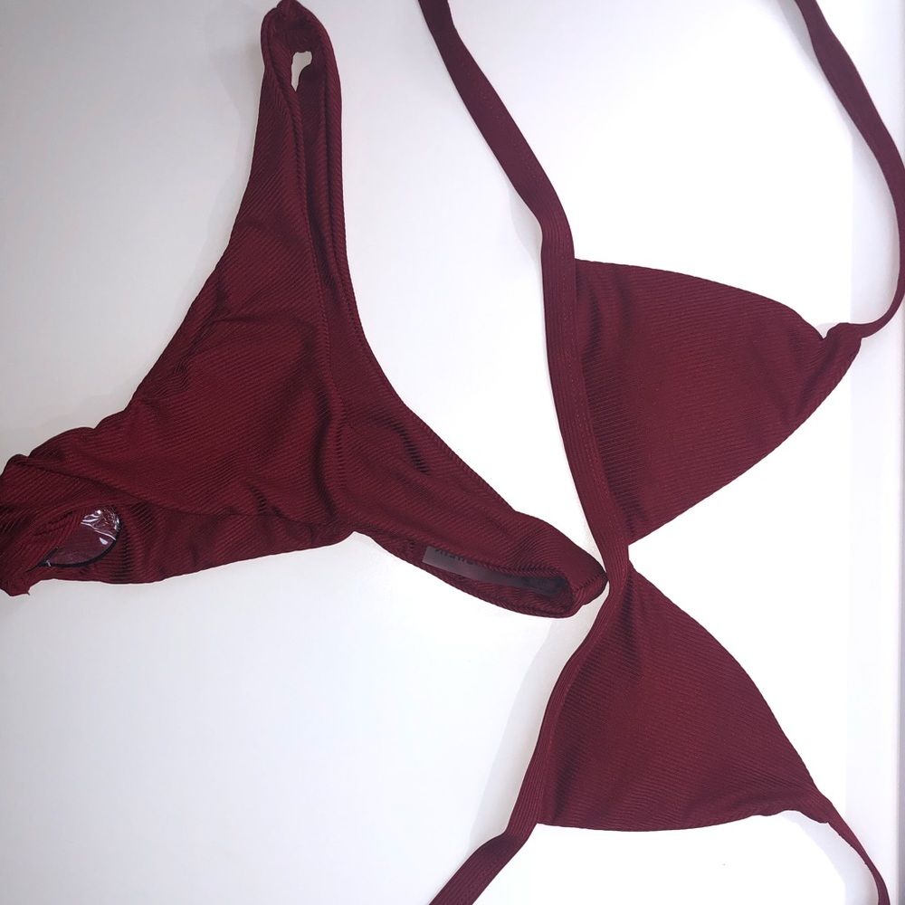 Shein Maroon Bikini